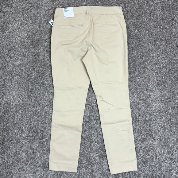 Old Navy Women's Pixie Chino Ankle Pants Size 8 Beige Upper Crust Stretch NWT - Picture 6 of 16